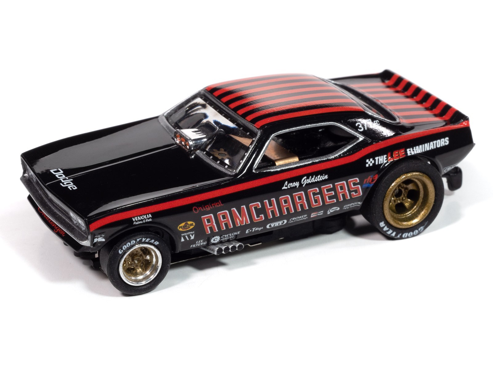 Auto World 1970 Dodge Challenger Ramchargers HO Scale Slot Car SC413A