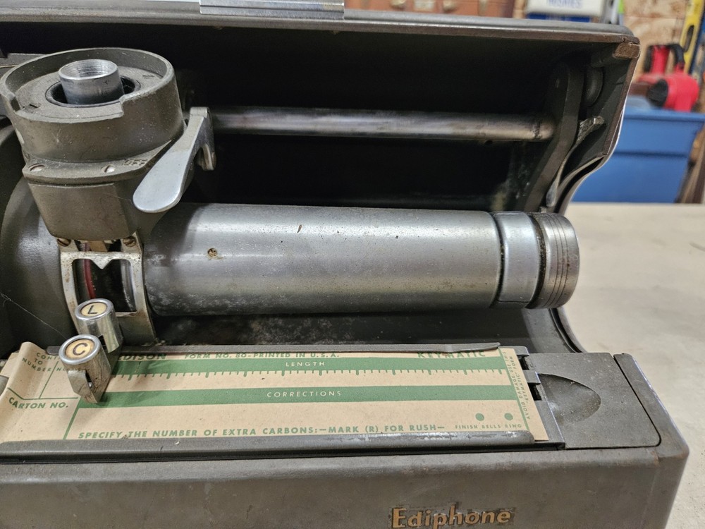 1930s Thomas A Edison Ediphone Dictaphone Voice Writer Machine, No Microphone