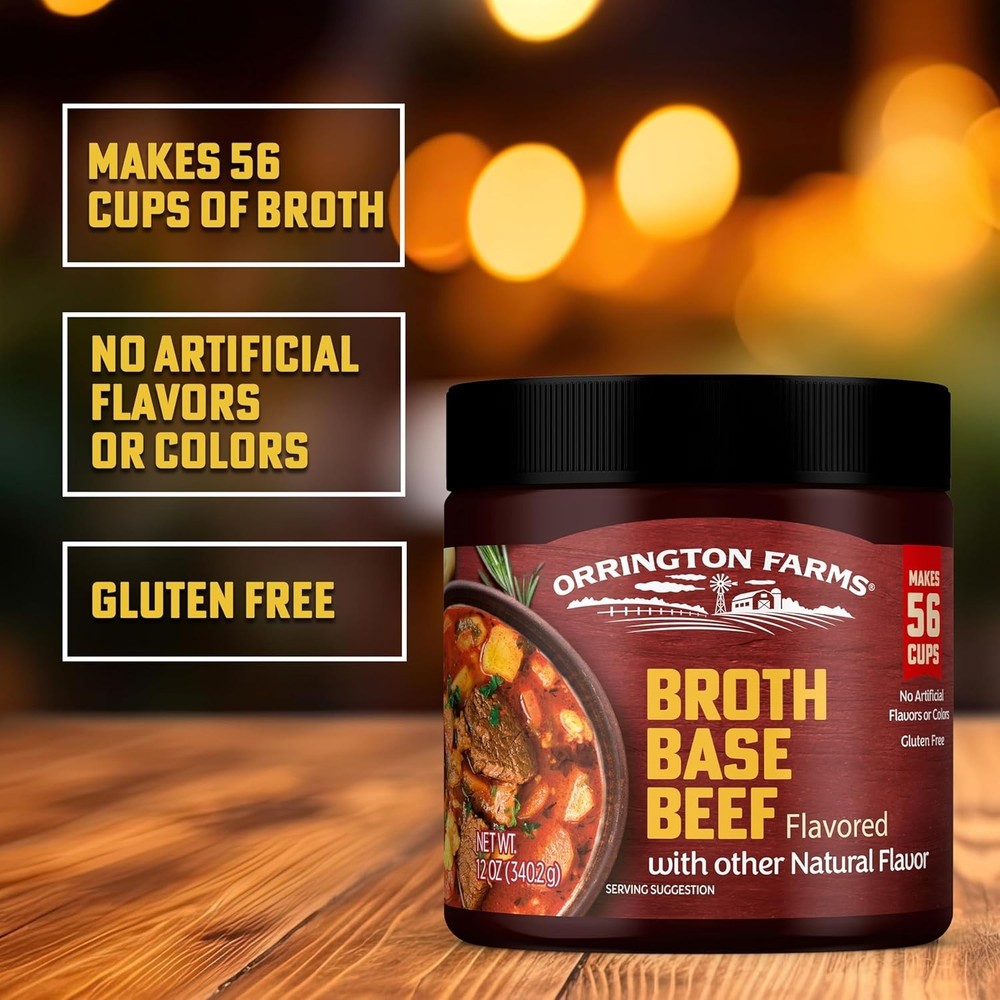 Beef Flavored Broth Base, Granulated Beef Flavored Bouillon, Versatile Usage,...