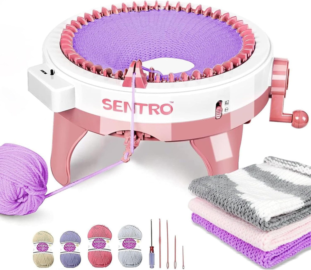 SENTRO Knitting Machine 48 Needles for Adults, Smart Automatic Circular Crochet