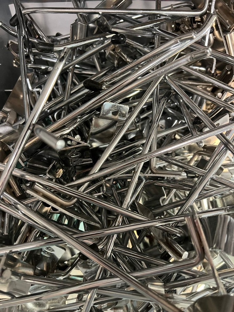 (20) Grid Wall Hooks Chrome Metal Peg Std Style for Gridwall 8"