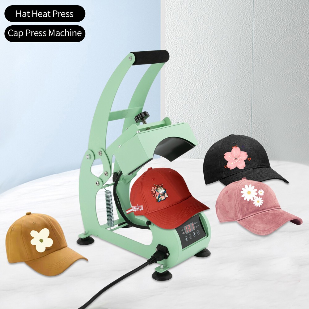 Hat Heat Press Machine with Digital LCD Control for Custom Caps Creation