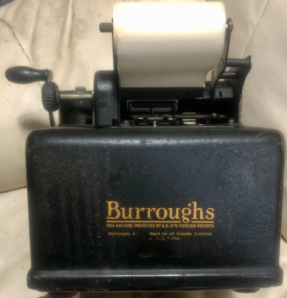 Antique Burroughs 1930's Portable Adding Machine- Working!