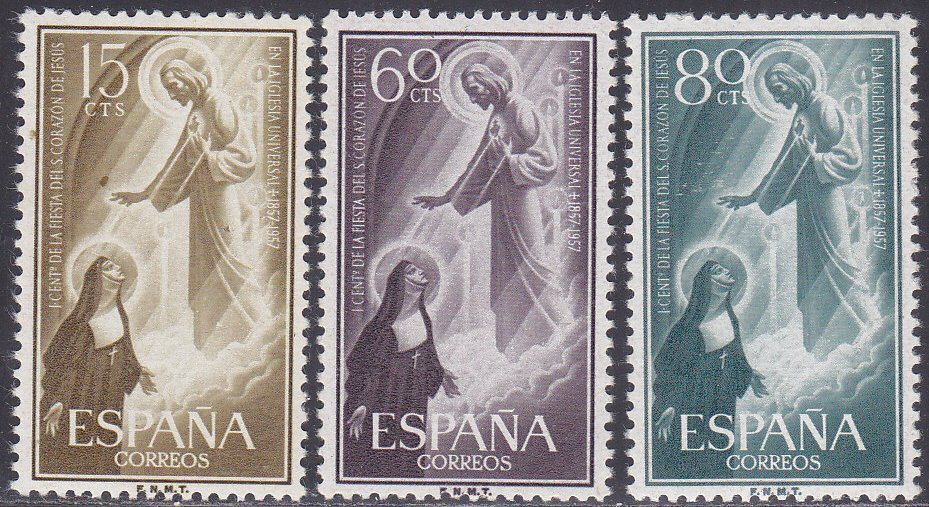 Spain - 1957 (1206-1208) Mint never Hinged - Religion
