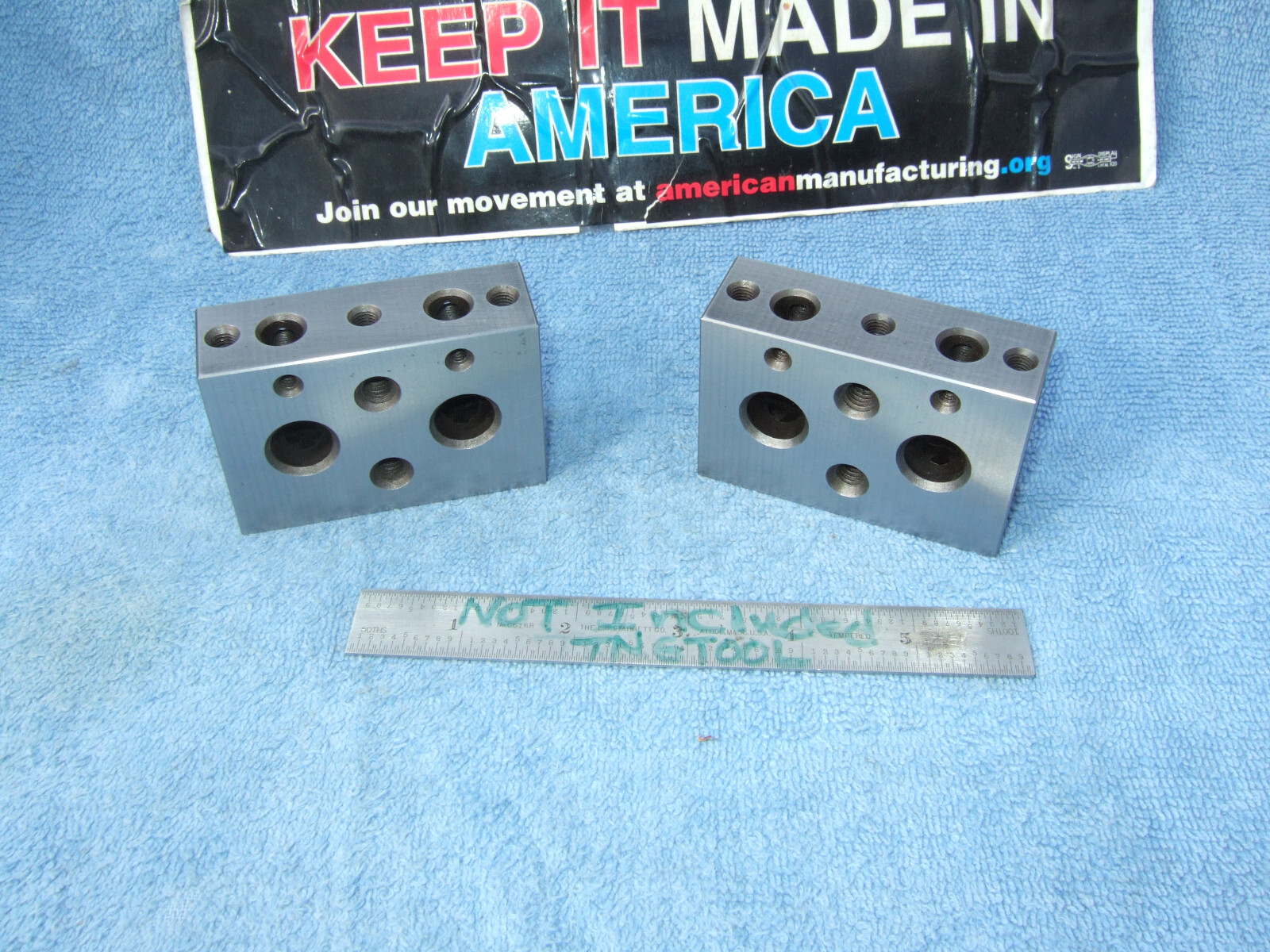 1-2-3 BLOCKS PARALLELS XLNT TOOLMAKER MACHINIST INSPECTION GRIND MILL tapped JE