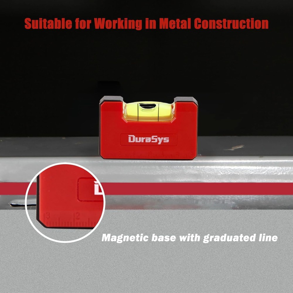 Mini Magnetic Portable Level, 1 Vial Compact Horizontal Vertical Level Tool, 2.5