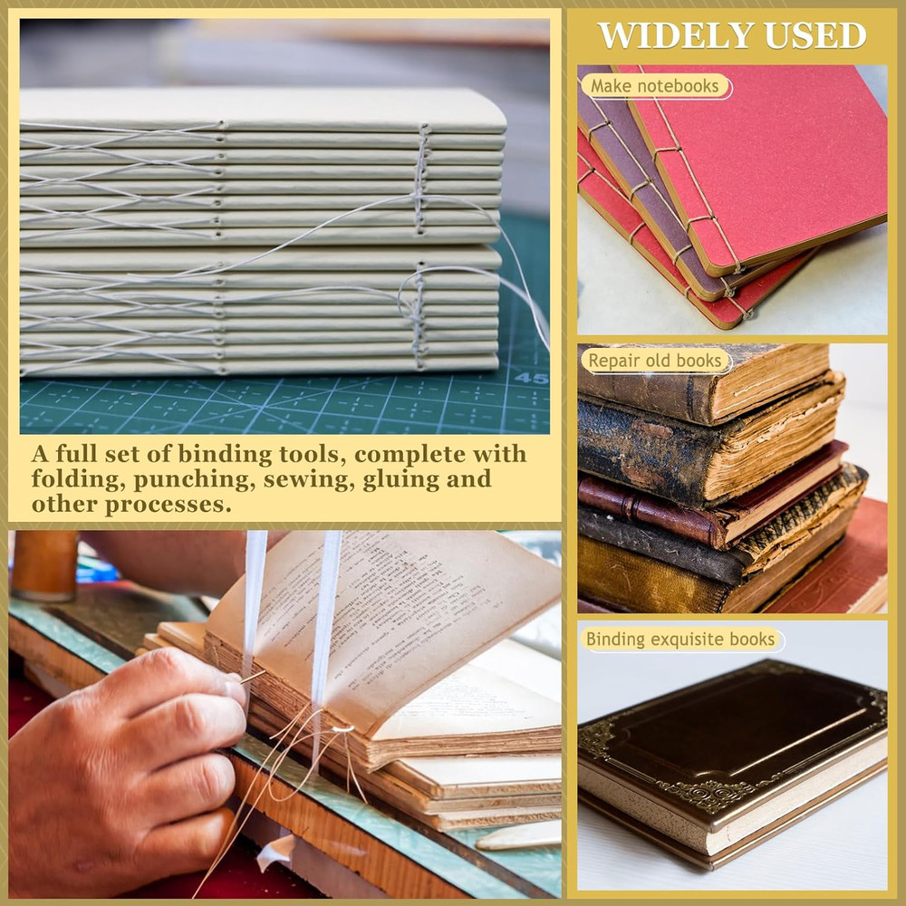 Book Binding Kits 24 Pcs Bookbinding Kit Bookbinding Supplies with Bone Folders