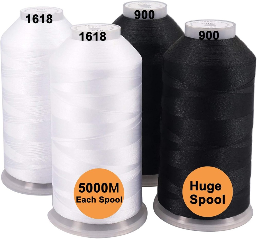 Polyester Embroidery Thread 5000M Large Spool Assorted Color Pack for Machine