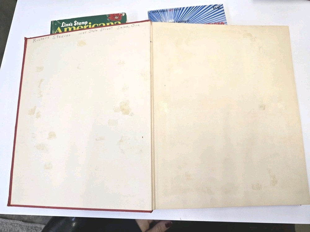 Antique 1933 Modern Postage Stamp Album 11x9.5 Stamps Removed On Some Pages