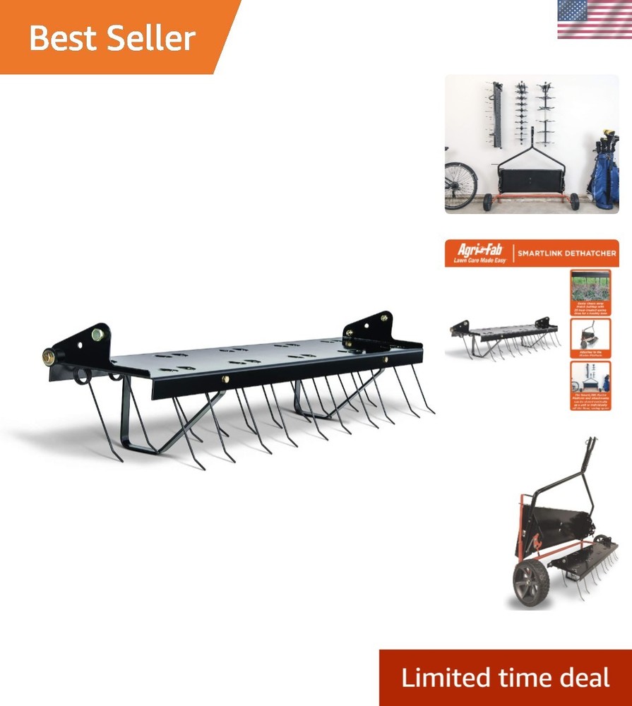 Space-Saving 40-Inch SmartLink Lawn Dethatcher - Lightweight & Effective