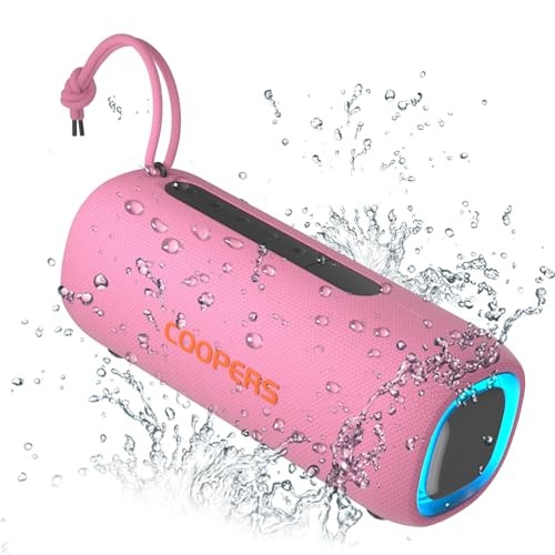 Portable Bluetooth Speaker, Wireless Bluetooth Speaker with Clear Loud Pink