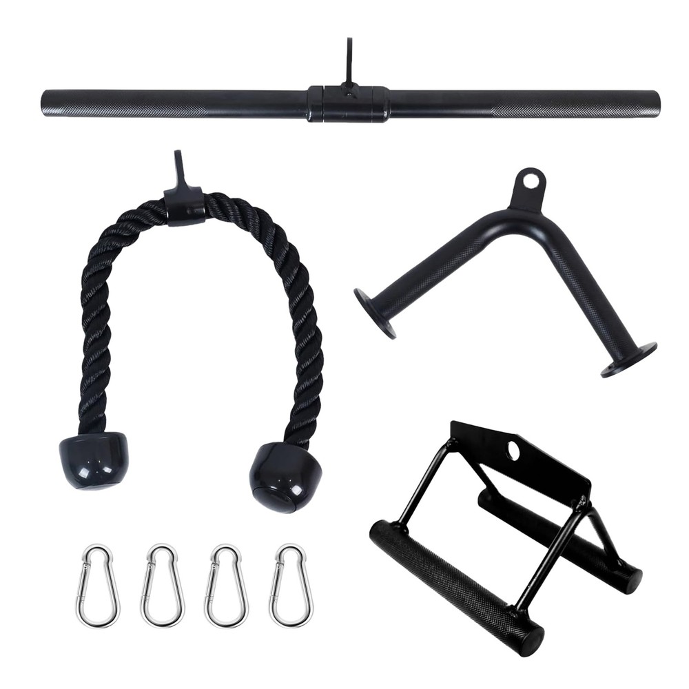 Tricep Press Down Cable Attachment Set，with LAT Pulldown Accessories