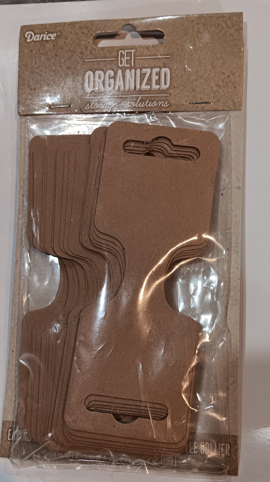 Darice 24pc Earring Necklace Card- Kraft with Adhesive Back