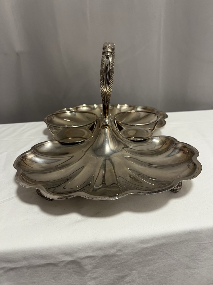 Large Victorian Walker & Hall Silver Plated Double Strawberry Server