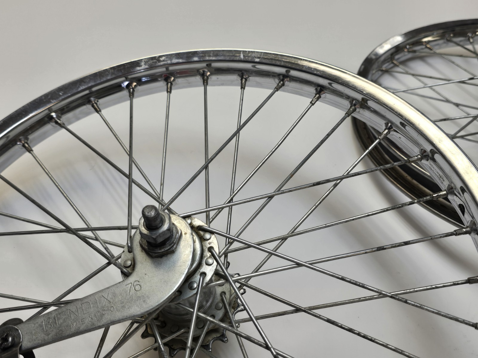 1974 Yamaha Moto Bike J60 Wheelset Femco 20" Wheels Long Axle ACS Bendix OS BMX