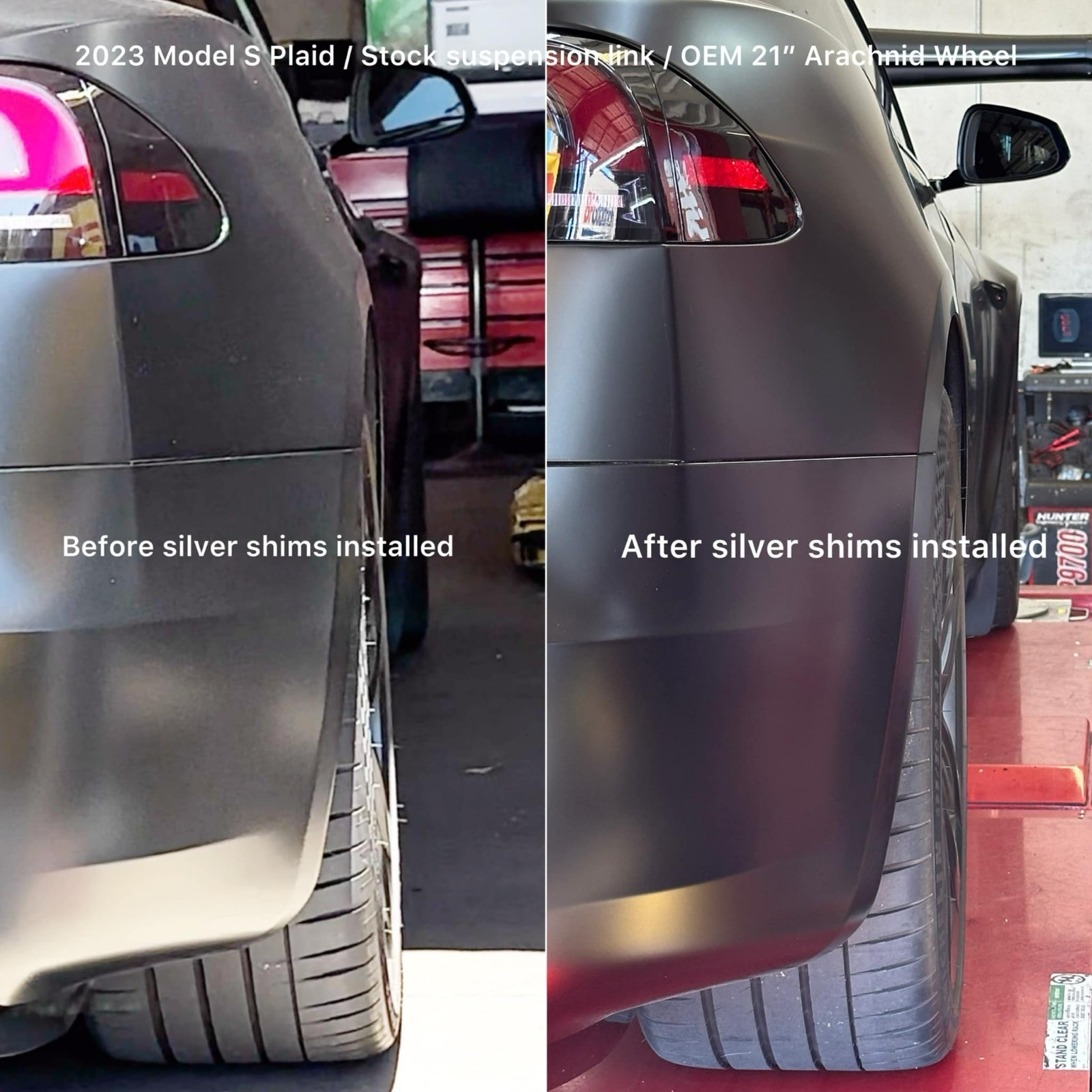 Tesla Model S/X Inner tire wear solution - Camber Shims 1.5 degree reduction