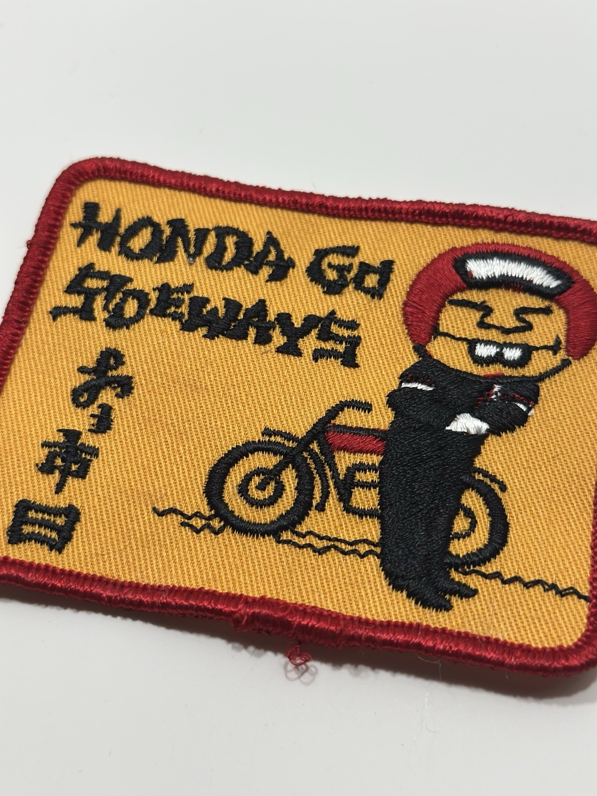 Honda Go Sideways NOS Vintage Patch Motorcycles Biker Funny 70s Jacket Hat