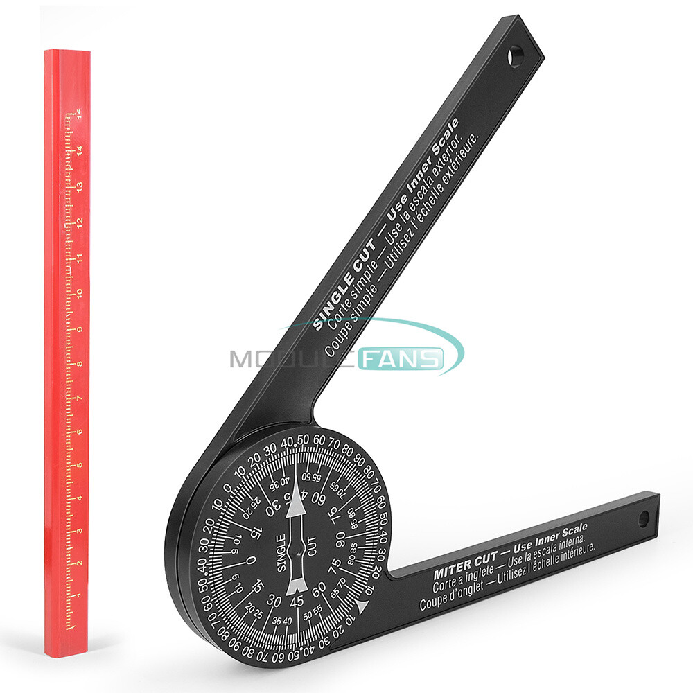 Miter Saw Protractor Angle Finder Level Meter Gauge Goniometer