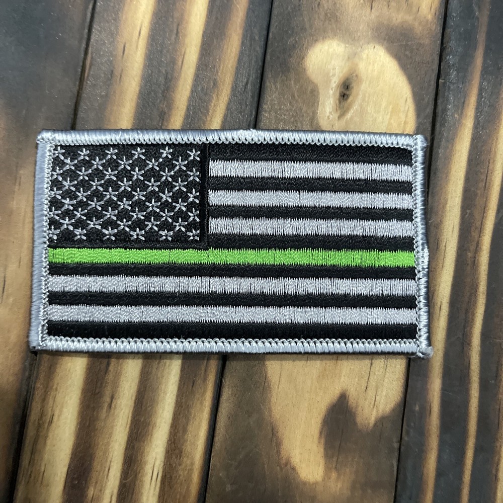 Subdued Thin Green Line American Flag Patch