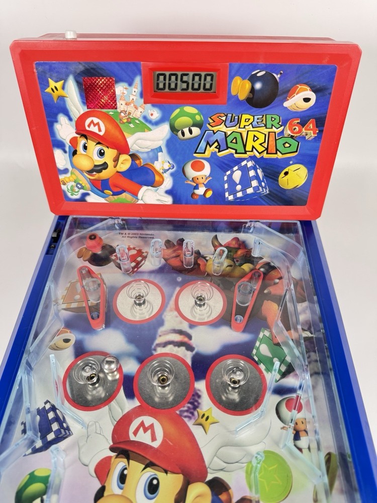 Super Mario 64 Table Top Pinball Machine Game Tested working Great condition