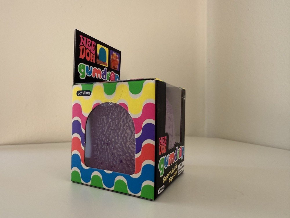 Nee Doh Purple Gumdrop Super Solid Squish + Teal Needoh Funky Pup NEW BUNDLE!