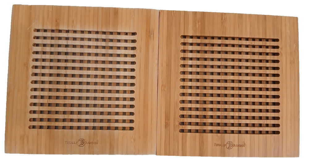 2 Totally Bamboo Square Shaped Trivets 7.76"x7.76"