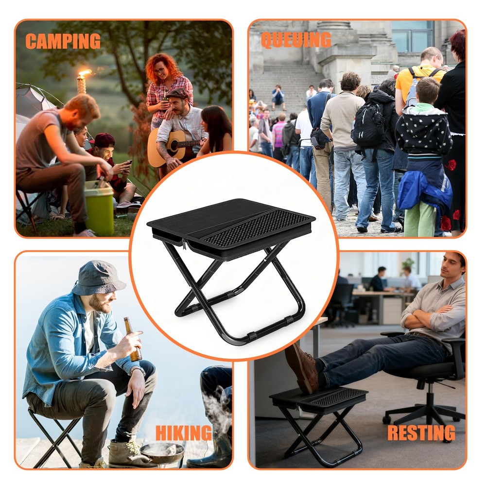 Portable Pocket Stool Seating,Ultralight Foldable Camp Stool with Compact Car...