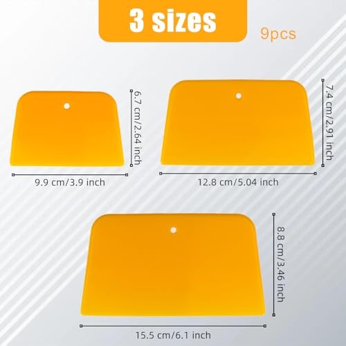 Body Filler Spreader, 9 Pack Flexible Reusable Plastic Spreader Tool, Multi