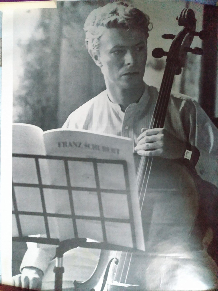 David Bowie playing cello in The Hunger.