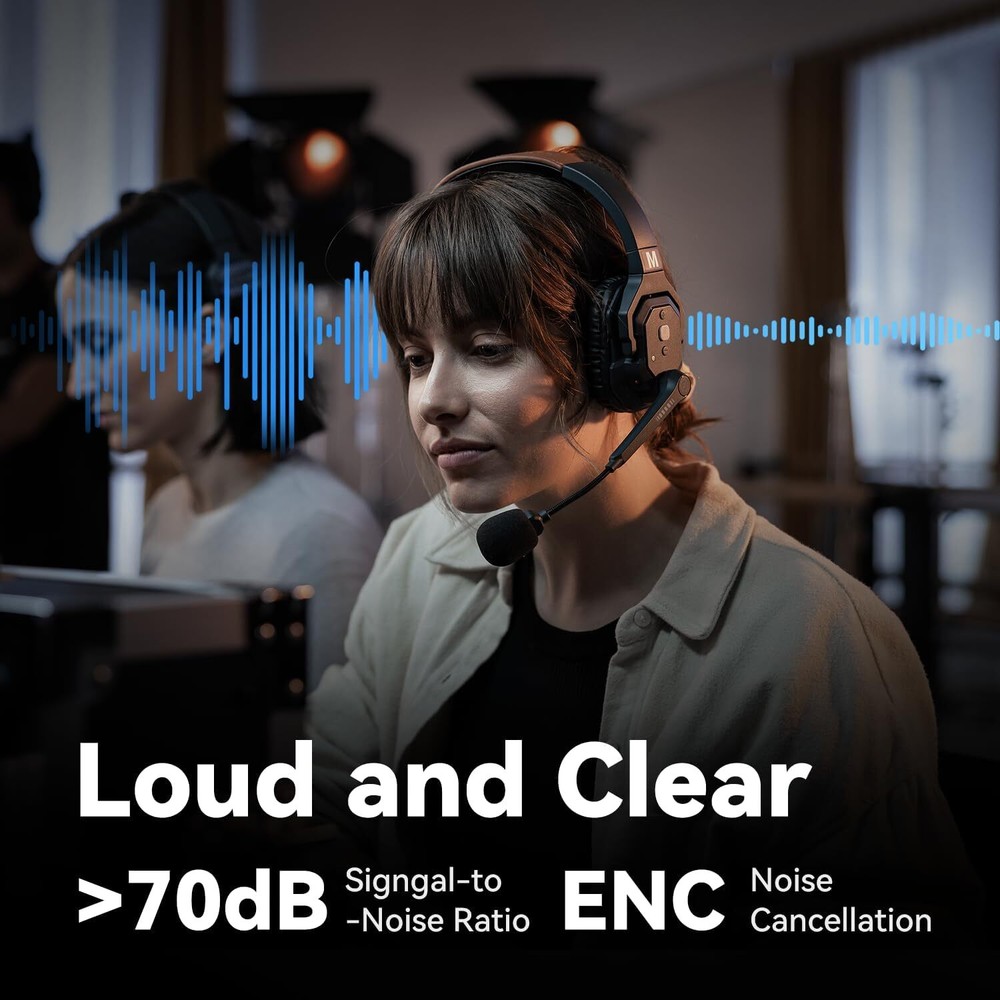 Hollyland Solidcom SE-4S 1100ft Full-Duplex Wireless Intercom Headset System