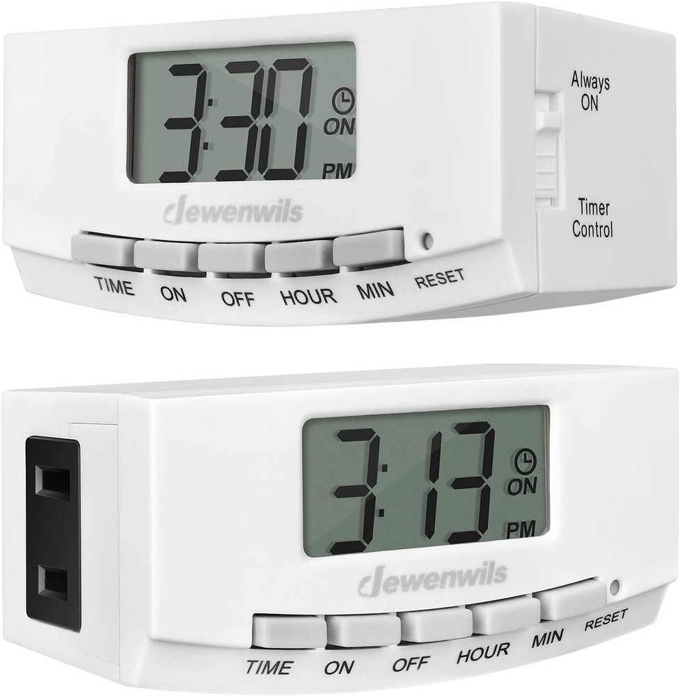 Compact 24-Hour Timer with Backup Battery - Ideal for Home Automation & Security