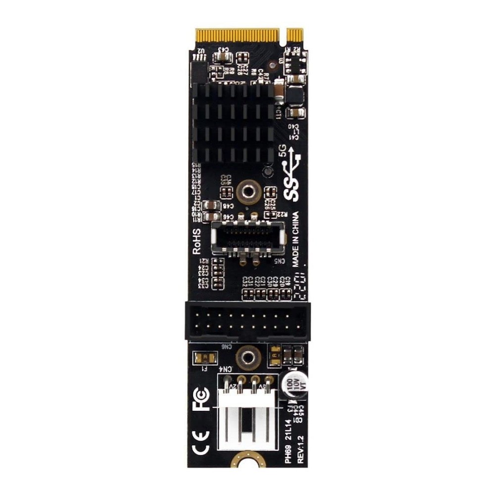 M.2 NVME NGFF M-Key to USB 3.0 20Pin/USB 3.1 Type-E Front Panel Socket Mainbo...