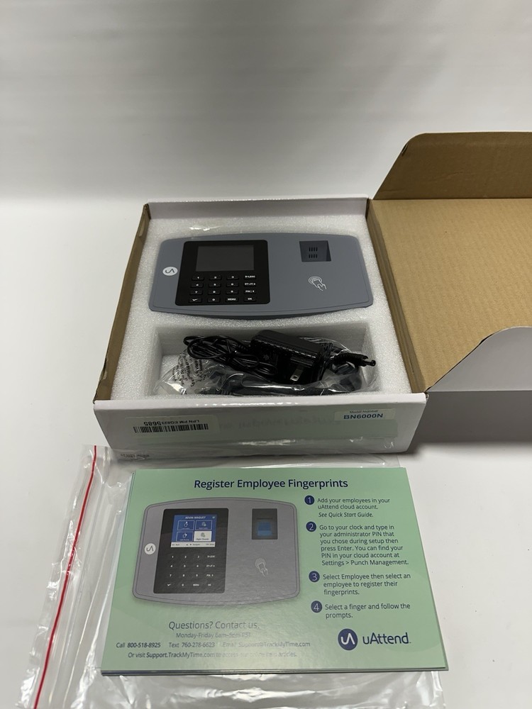 Attend BN6000 Biometric Time Clock System Cloud Employee Timecards