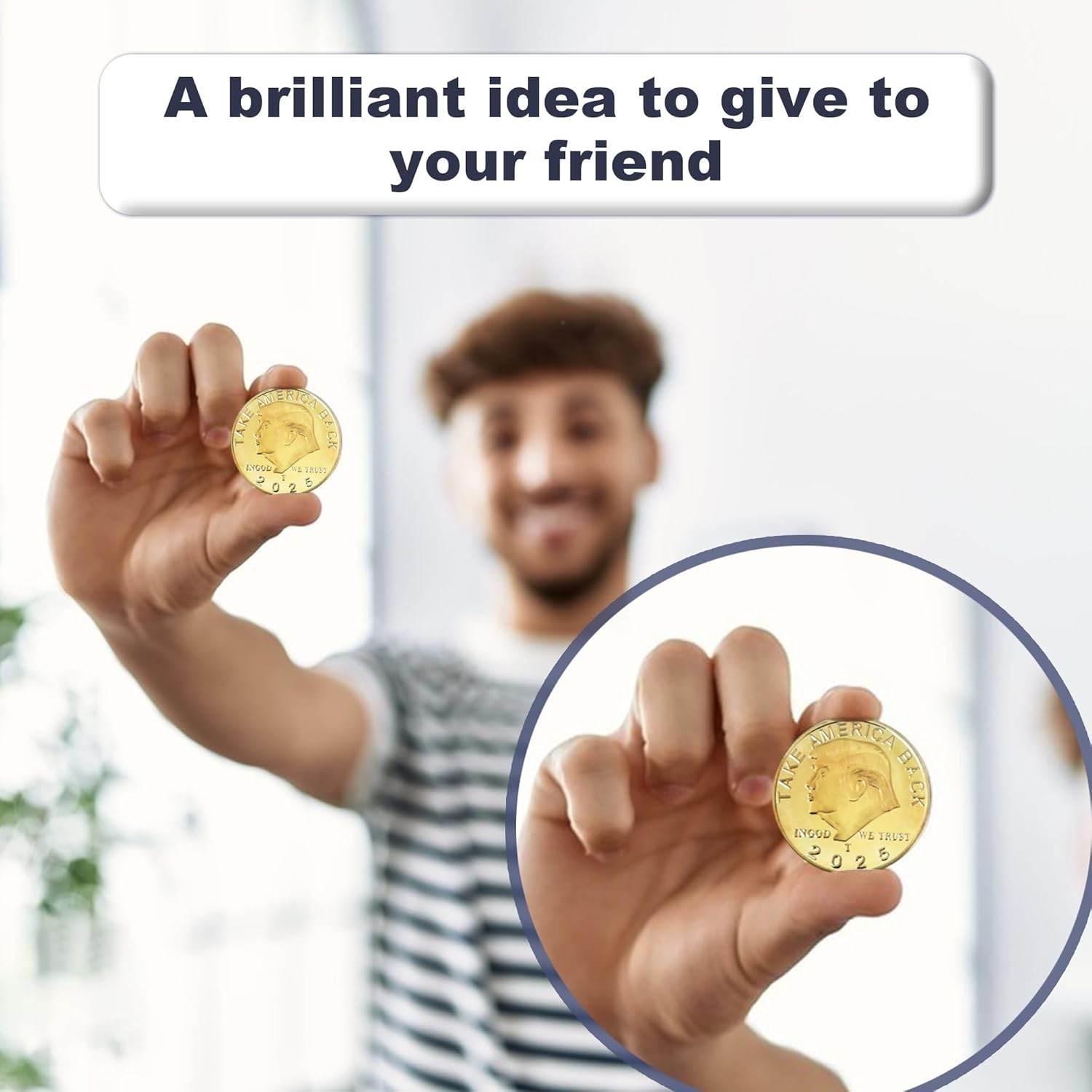 15 x 2025 President Donald Trump Commemorative Coin Take America Back Metal Coin