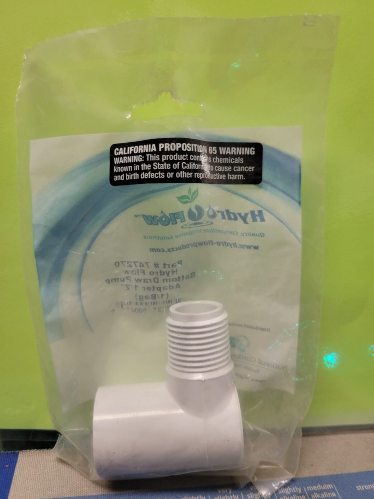 Hydro Flow Bottom Draw Pump Adapter 1/2 in