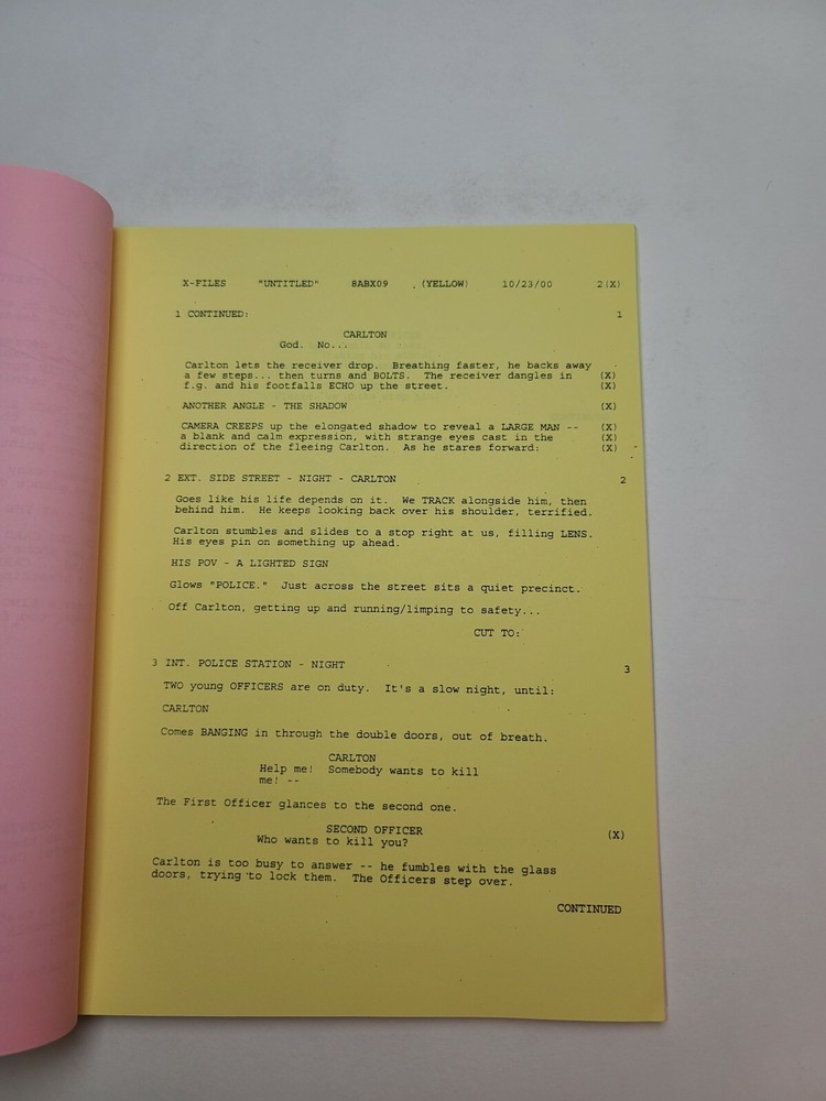 THE X-FILES / Greg Walker 2000 TV Script, Michael Bowen, James Franco "Surekill"