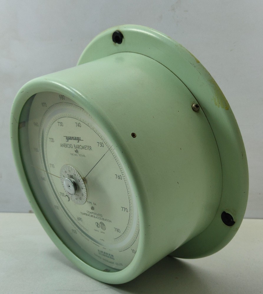 Yanagi Instrument 957696 Aneroid Barometer Compensated Temp & Accelaration Tokyo