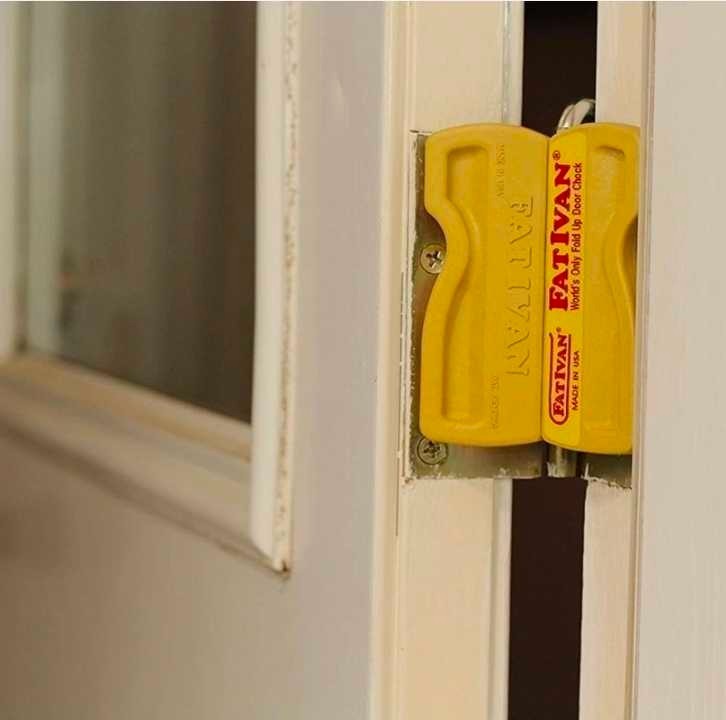 Fat Ivan Fold Up Door Chock with Magnet (Yellow)