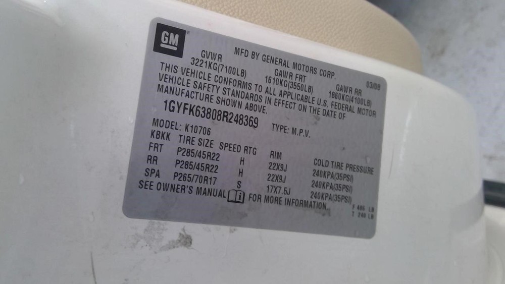 ESCALADE 2008 Battery Tray 1726409