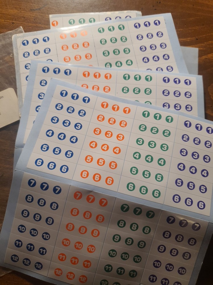 Bohning Multi Color, Wrap-Around Arrow Numbering Decals