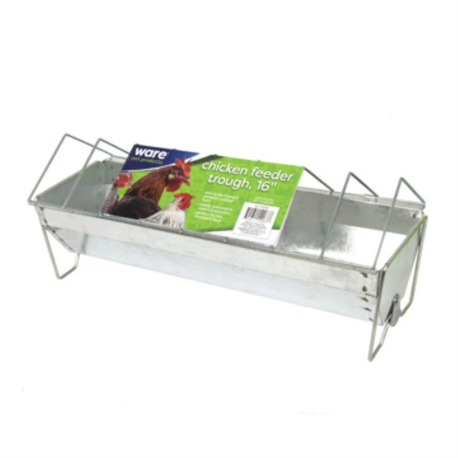 Ware Galvanized Chicken Feeder Trough 16 Inch