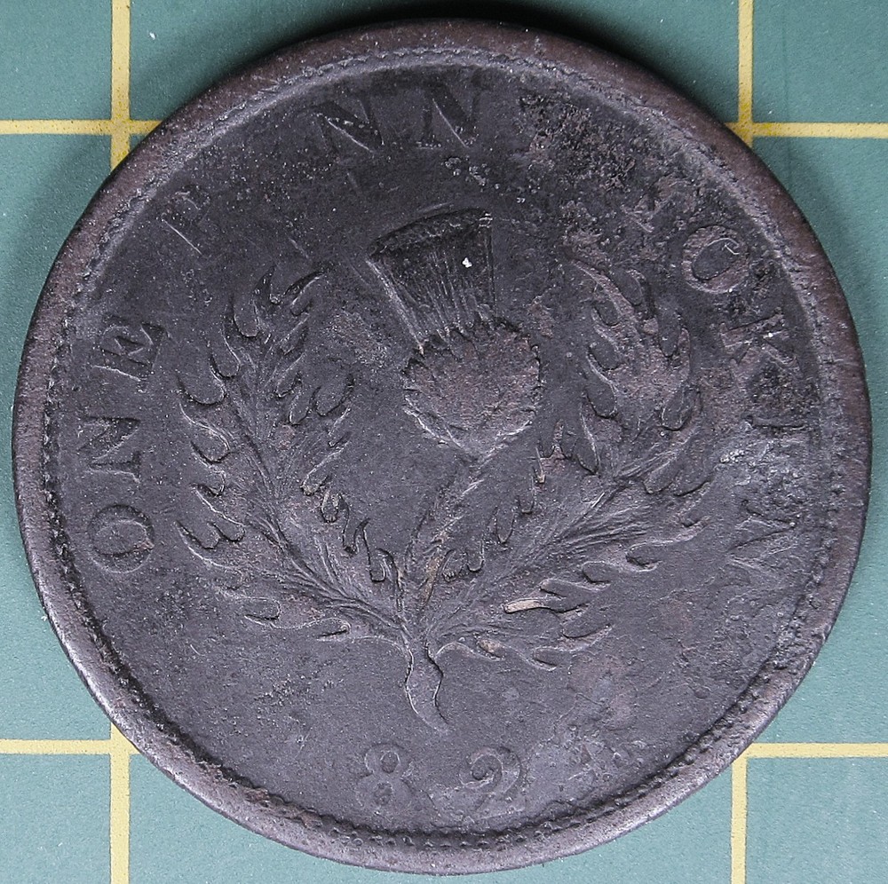 1824 Nova Scotia one penny token, NS-2A4