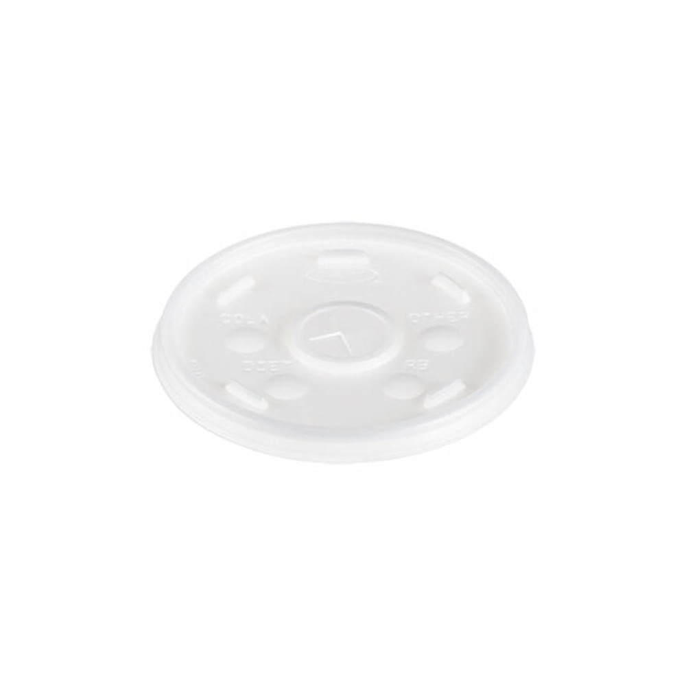 Translucent Slotted Foam Cup Lids, 16 Oz
