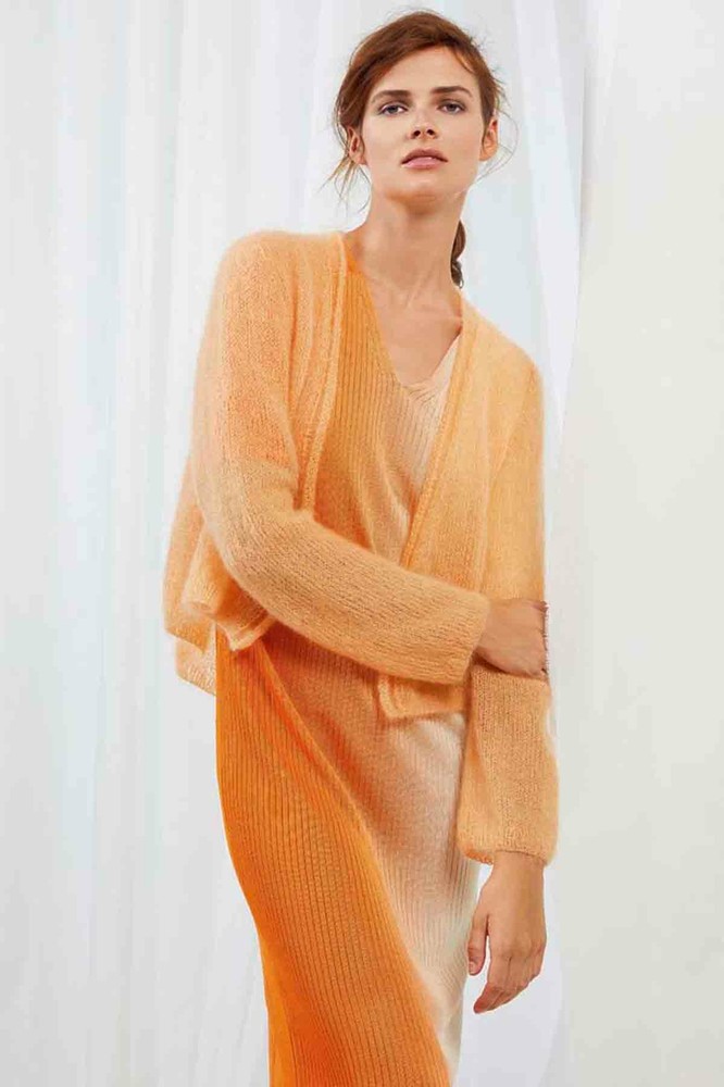 Jacket - Lang Yarns Mohair Luxe - Model Package Knitting Package With A