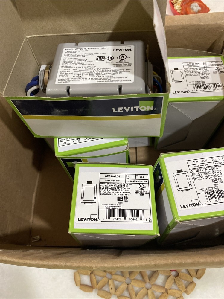 LEVITON OPP20-RD4 OCCUPANCY SENSOR POWER PACK, 120/277VAC INPUT, 24VDC OUT