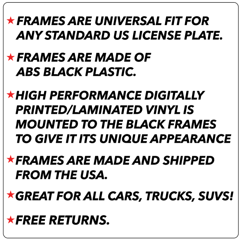 Chrome appearance AutoBots Roll Out Transformers Robot Black License Plate Frame