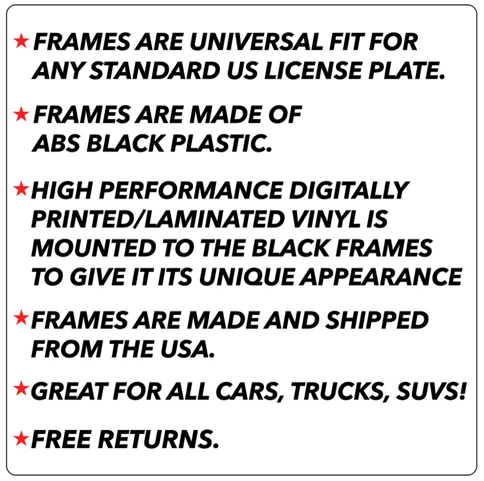 TRD Red Toyota Plastic Car License Plate Frame