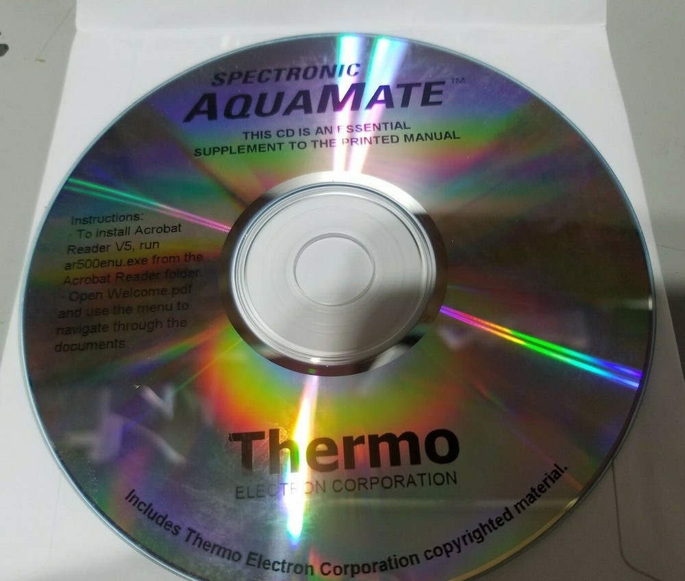 Thermo Electron / Scientific / Spectronic Aquamate CD software