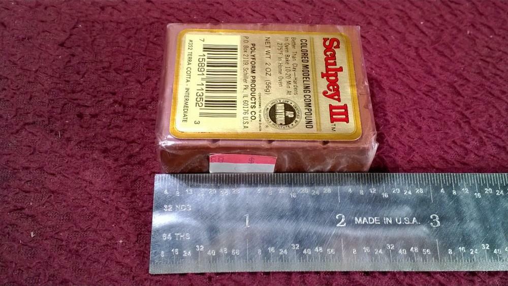 #3 SCULPEY III COLORED MODELING COMPOUND #352 TERRA COTTA INTERMEDIATE 2 OZ.