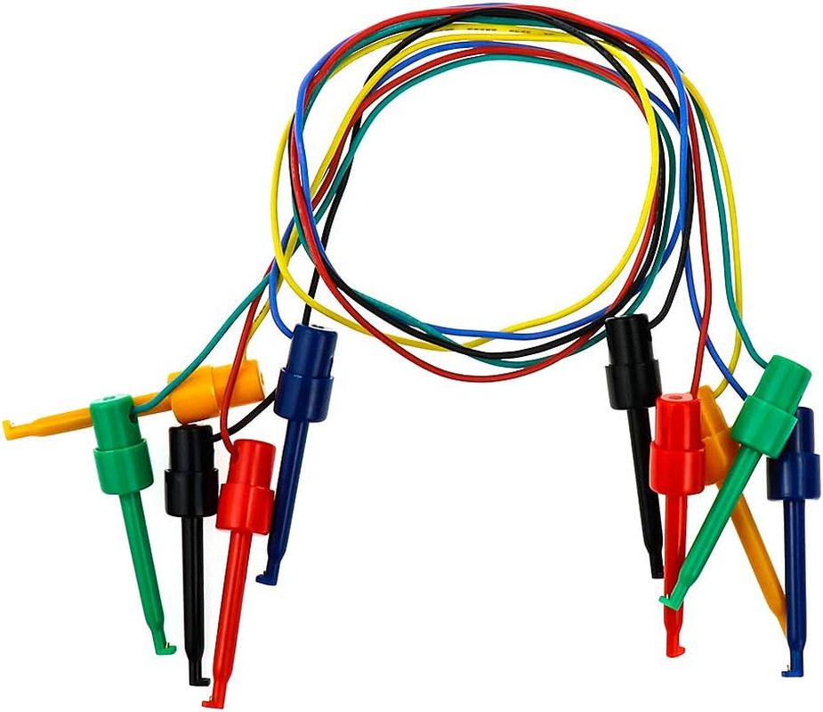 Testing Hook Clip Probe Test Leads Electronics Silicone Test Leads 50Cm/19.7Inch